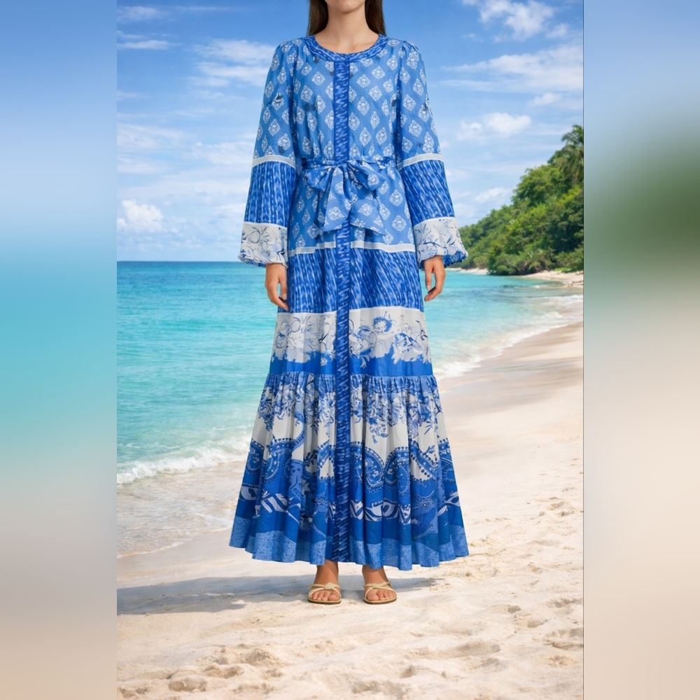 A Loves A Maxi Dress NWT XL – Cobalt Multi Patchwork Floral